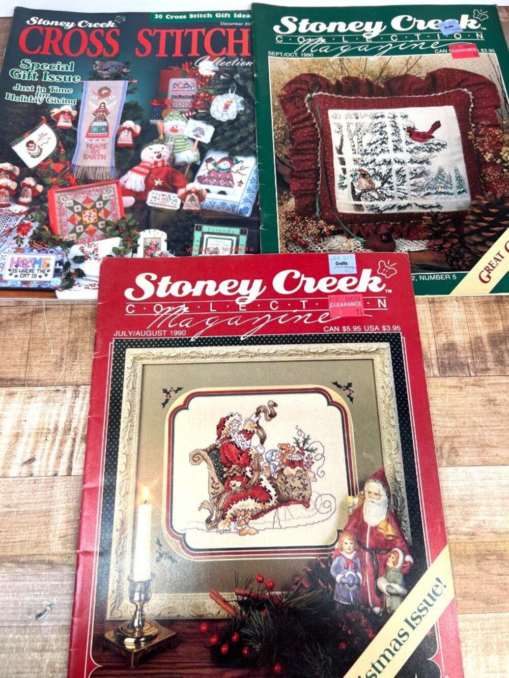 3 Stoney Creek Christmas Cross Stitch Pattern Magazines Set